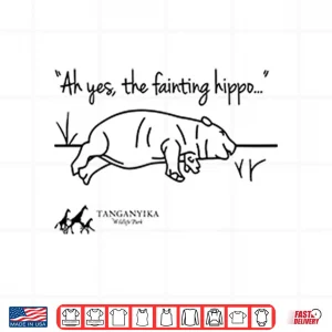 Design Tanganyika Wildlife Park Fainting Hippo Shirt