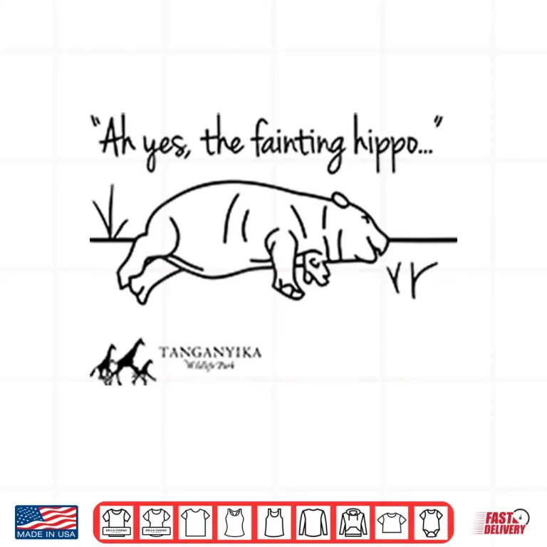 Tanganyika Wildlife Park Fainting Hippo Shirt 4 Design Tanganyika Wildlife Park Fainting Hippo Shirt