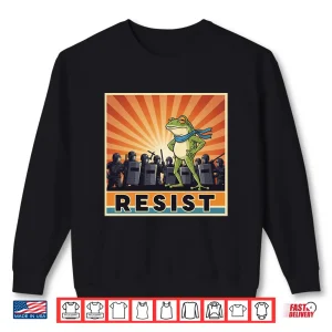 Sweatshirt Portland Frog Protest Resist Costume Shirt
