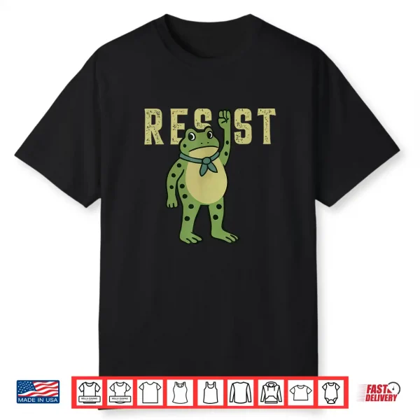 Resist Frog Portland Frog Protest Funny Shirt
