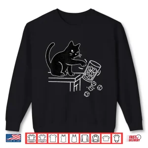 Sweatshirt Abolish Ice Funny Black Cat Pushing Ice Cat Meme Men Women Shirt