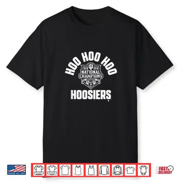 Indiana 2025 26 Cfp National Champions Hoo Hoo Hoo Hoosiers Shirt
