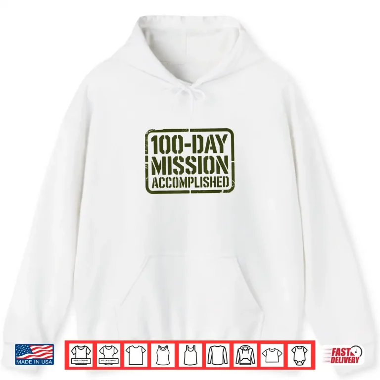 Hoodie Kids Mission 100 Days School Complete Military Family Shirt