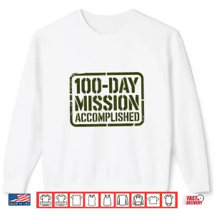 Sweatshirt Kids Mission 100 Days School Complete Military Family Shirt
