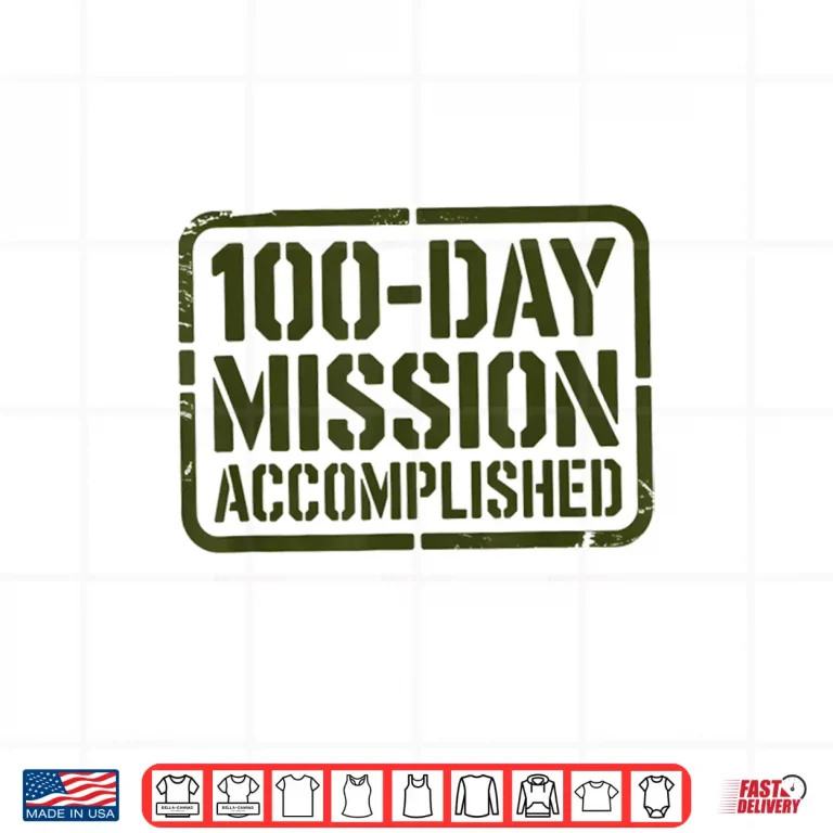Design Kids Mission 100 Days School Complete Military Family Shirt