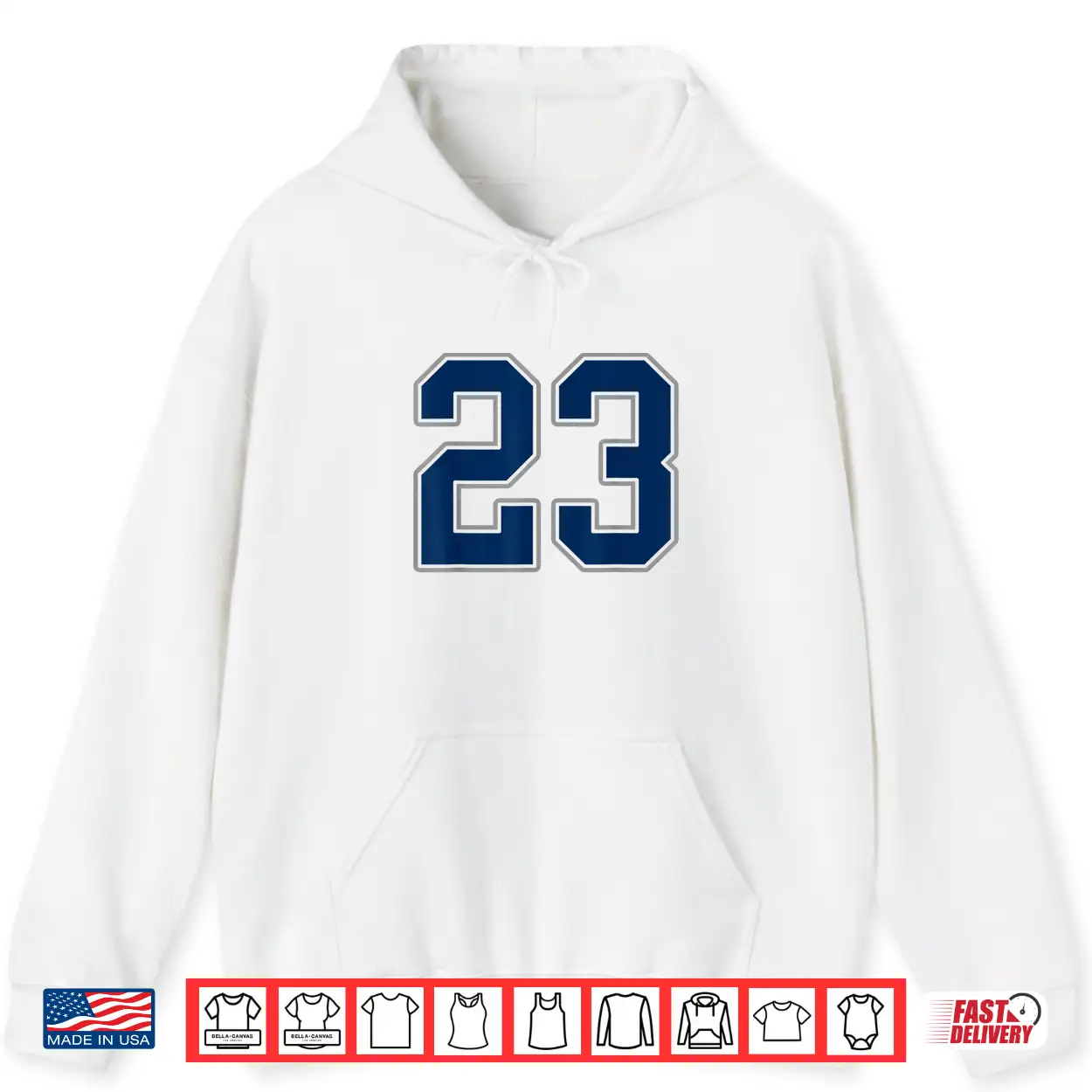 Navy Blue Silver Number 23 Jersey Player Uniform #23 Shirt Navy Blue Silver Number 23 Jersey Player Uniform #23 Shirt