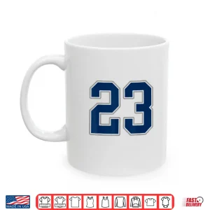 Navy Blue Silver Number 23 Jersey Player Uniform #23 Shirt 3 Mug Navy Blue Silver Number 23 Jersey Player Uniform 23 Shirt