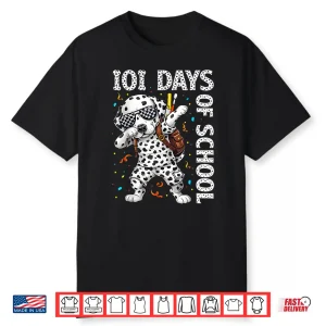 100 Days Of School Dabbing Dalmatian Dog 100Th Day Boys Kids Shirt