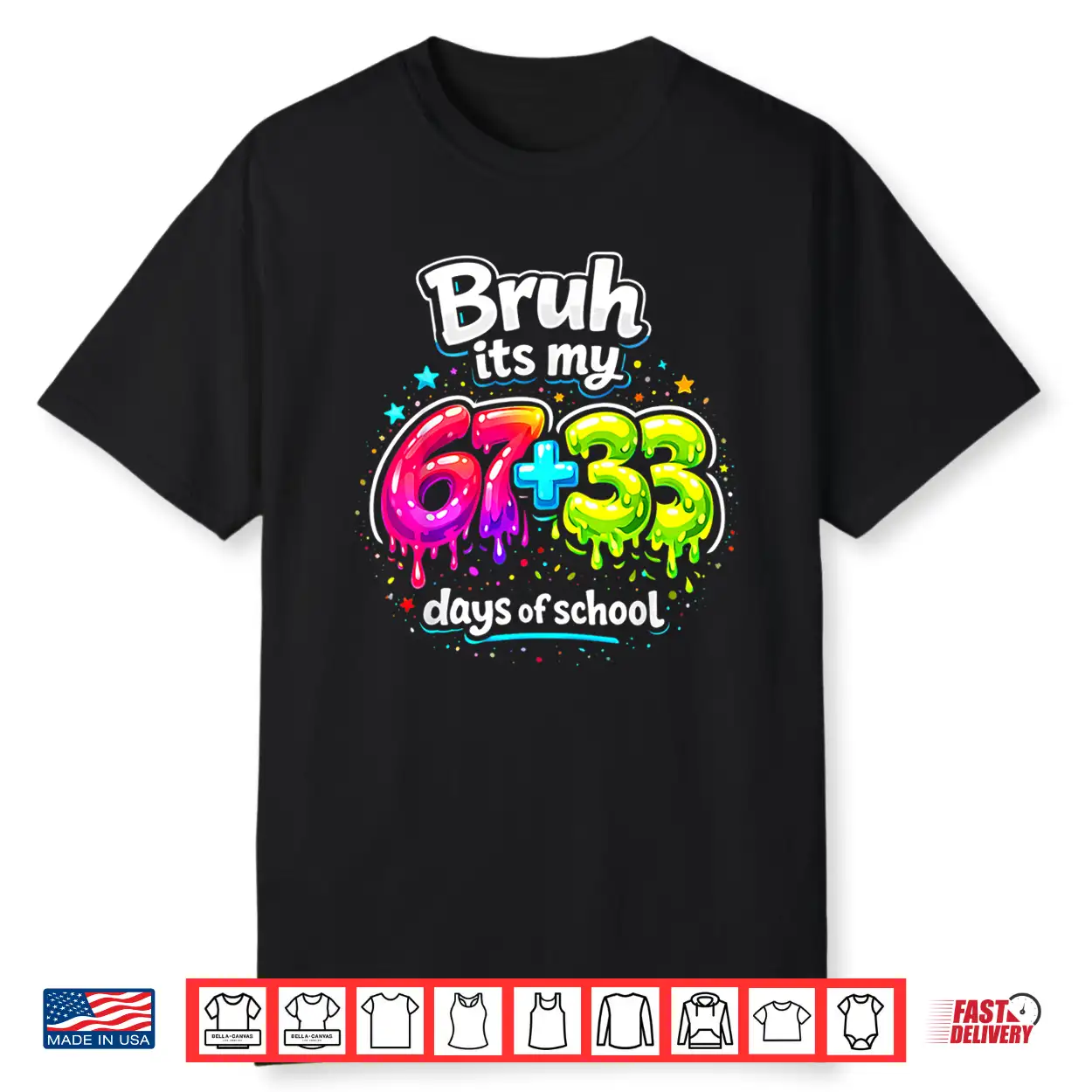 Bruh Its My 67 33 Days Of School Kids Girls Happy 100Th Day Shirt Bruh Its My 67 33 Days Of School Kids Girls Happy 100Th Day Shirt