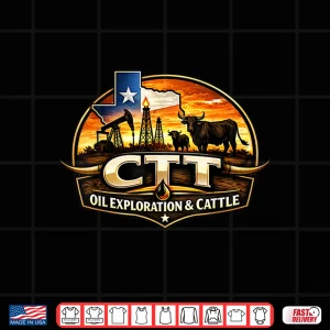 Design Ctt Oil Exploration And Cattle Oilfield Ranch Shirt