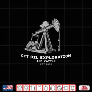 Design Ctt Oil Exploration And Cattle Vintage Industry Men Women Shirt