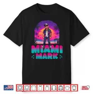 Retro Dj Miami Mark Disc Jockey 80S Flare Novelty Shirt