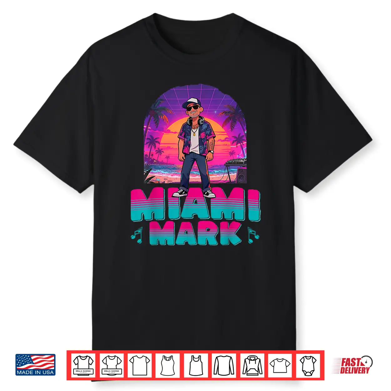 Retro Dj Miami Mark Disc Jockey 80S Flare Novelty Shirt Retro Dj Miami Mark Disc Jockey 80S Flare Novelty Shirt