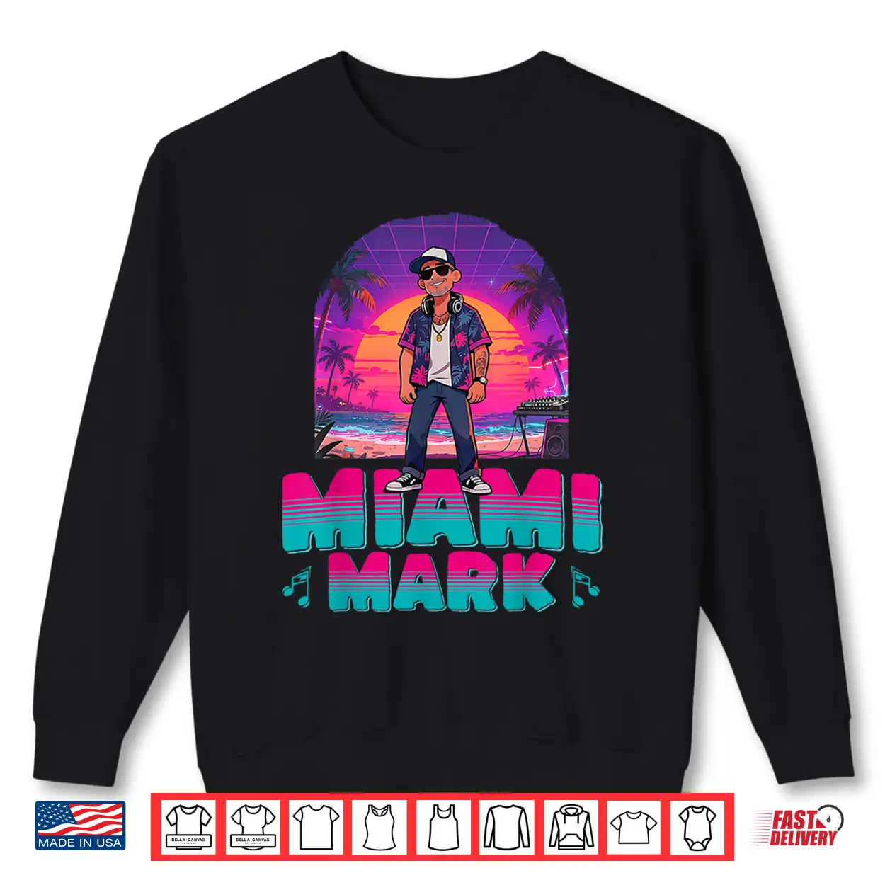Retro Dj Miami Mark Disc Jockey 80S Flare Novelty Shirt Retro Dj Miami Mark Disc Jockey 80S Flare Novelty Shirt