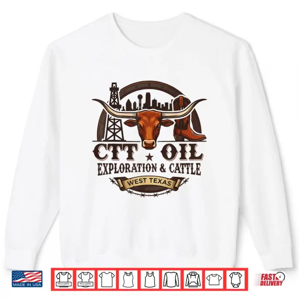 Sweatshirt Vintage Ctt Oil Exploration And Cattle For Men Women Shirt