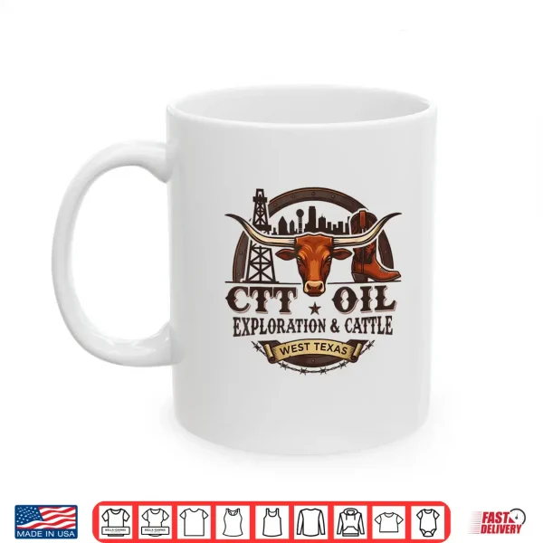 Mug Vintage Ctt Oil Exploration And Cattle For Men Women Shirt