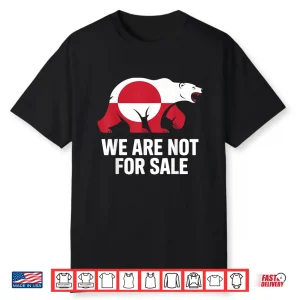 We Are Not For Sale Greenland Flag Polar Bear Shirt