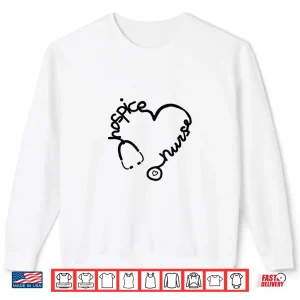 Sweatshirt Hospice Nurse Squad Rainbow Leopard Nursing Valentine Shirt