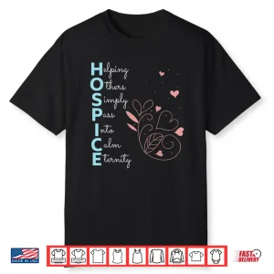 Hospice Nurse Stethoscope Heart Nursing Shirt