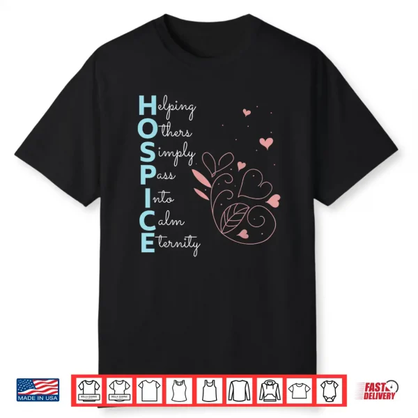 Hospice Nurse Stethoscope Heart Nursing Shirt