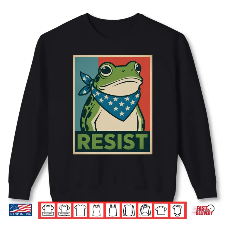 Sweatshirt Frog Resist Oregon No Kings Protest Resistance Democrat Shirt