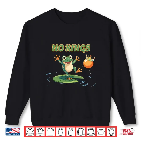 No Kings Portland Frog Protest Shirt 2 Sweatshirt No Kings Portland Frog Protest Shirt 1