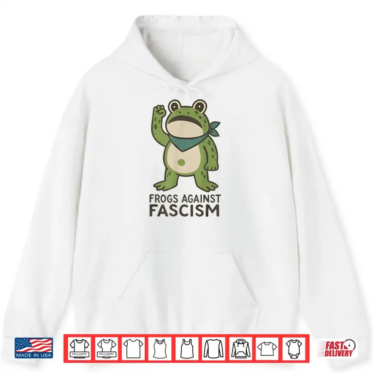 Hoodie Frogs Against Fascism Portland Frog Protest Shirt 1