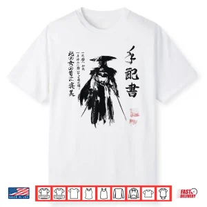 Ghost Of Yotei Atsu Sketch Distressed Wanted Poster Shirt