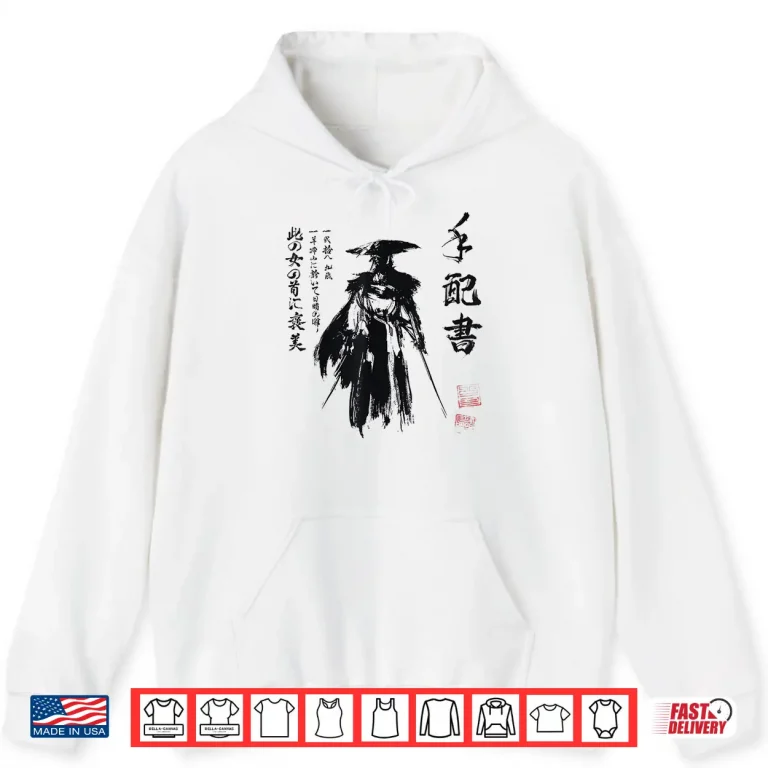 Hoodie Ghost of Yotei Atsu Sketch Distressed Wanted Poster Shirt