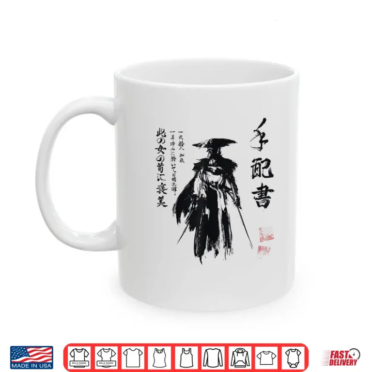Mug Ghost of Yotei Atsu Sketch Distressed Wanted Poster Shirt