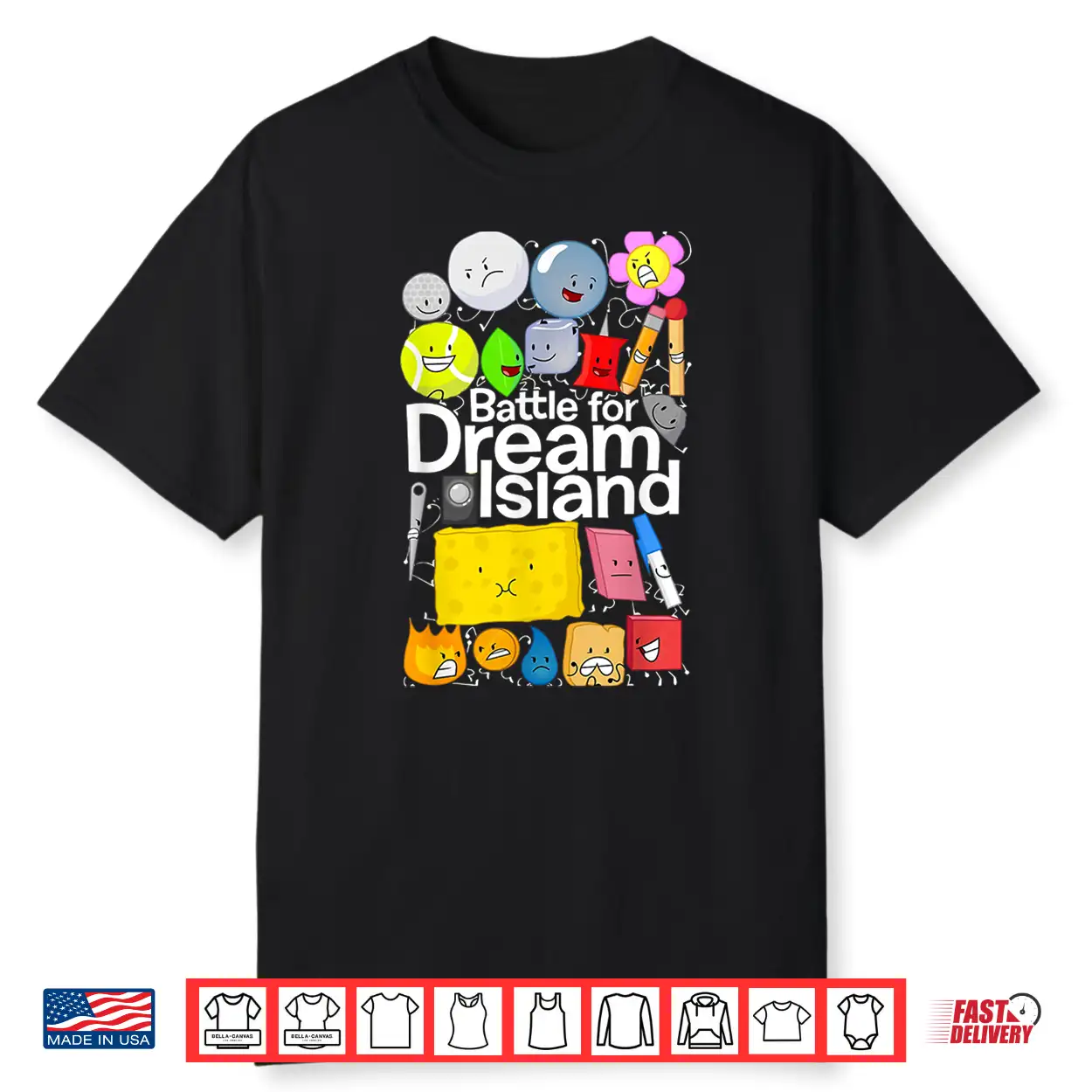 Bfdi Battle For Dream Island Kids Graphic Boys Humor Shirt Bfdi Battle For Dream Island Kids Graphic Boys Humor Shirt