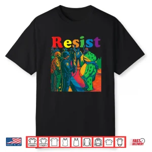 Frogs Resist Portland Frog Protest Vintage Activist Freedom Shirt