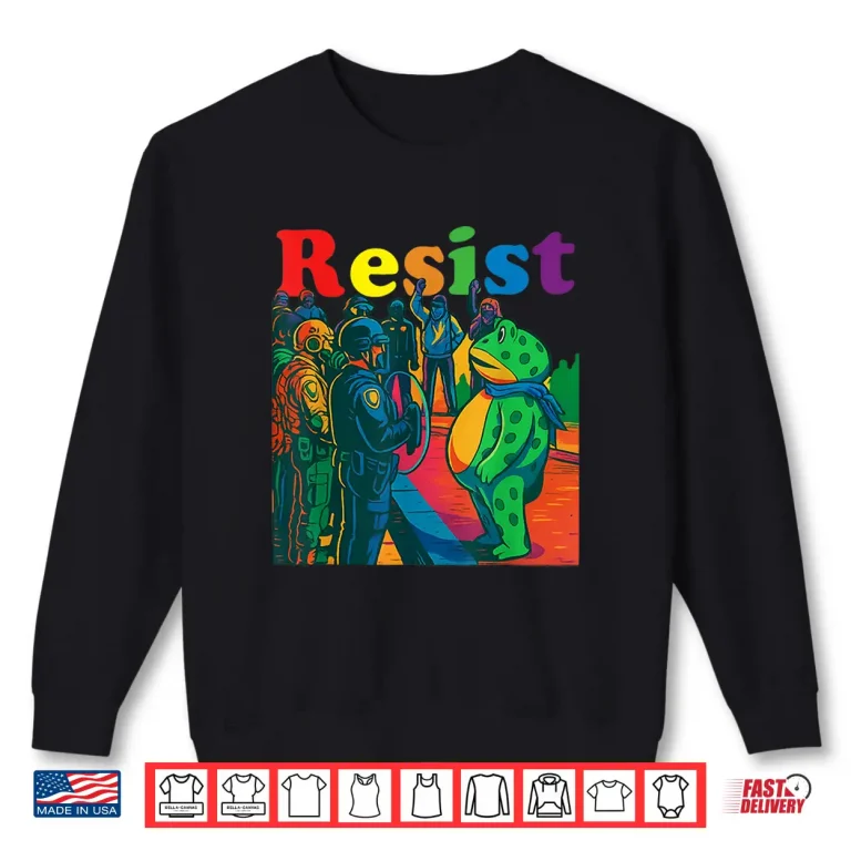 Sweatshirt Frogs Resist Portland Frog Protest Vintage Activist Freedom Shirt
