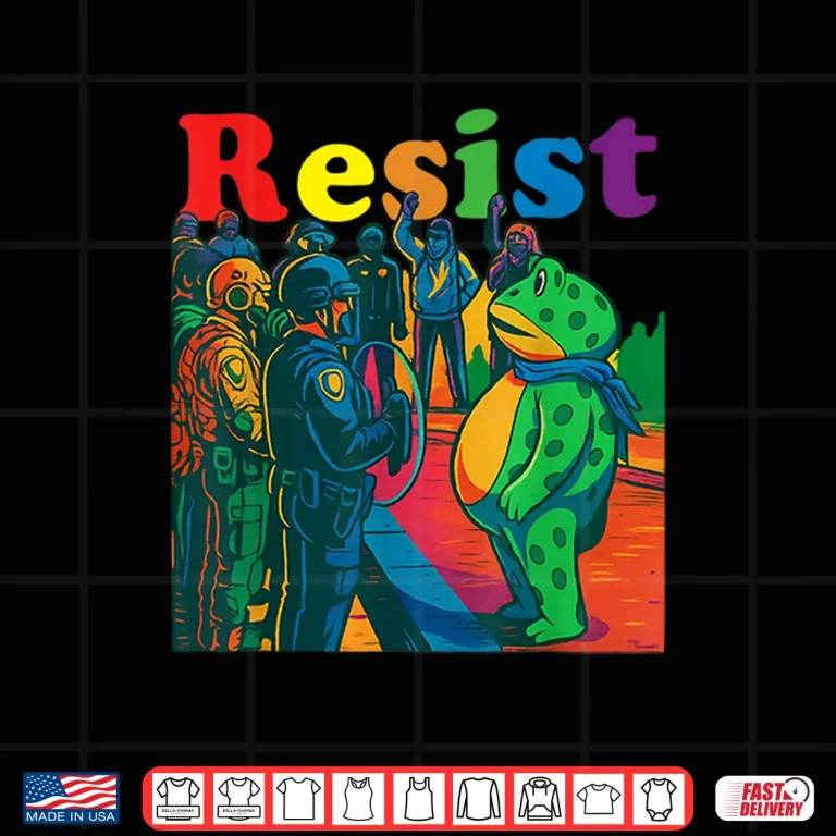 Design Frogs Resist Portland Frog Protest Vintage Activist Freedom Shirt
