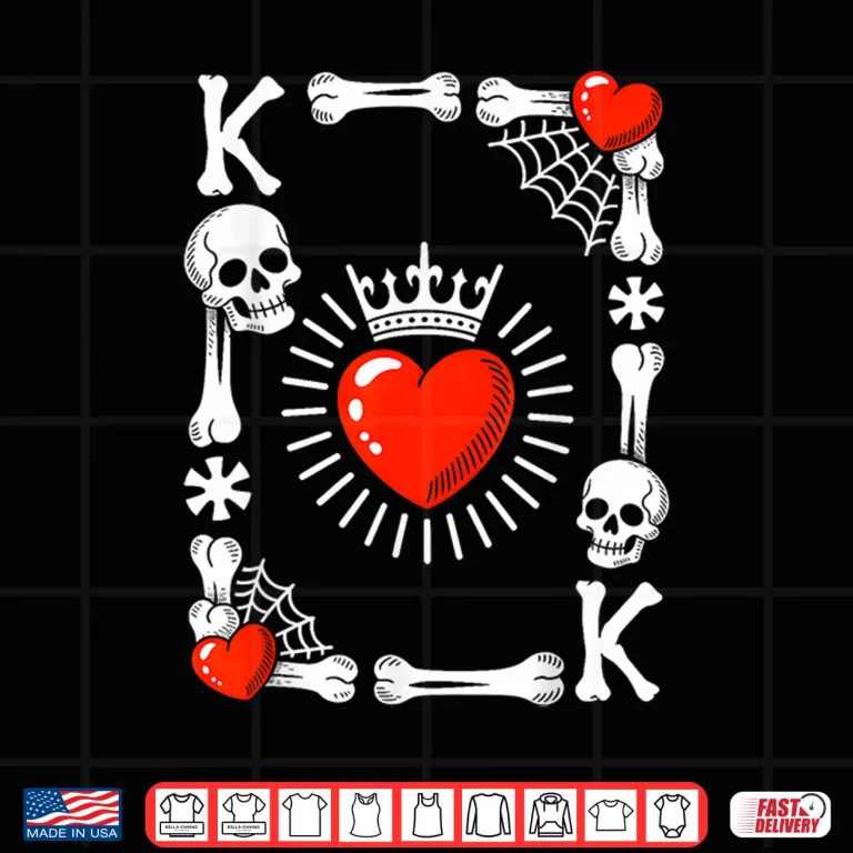 Design King of Hearts Card Costume Funny Halloween King of Hearts Shirt