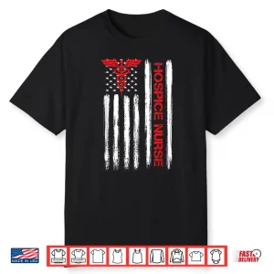 American Flag Hospice Nurse End Of Life Palliative Nursing Shirt
