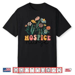 Groovy Wildflower Hospice Nurse Tees Shirt
