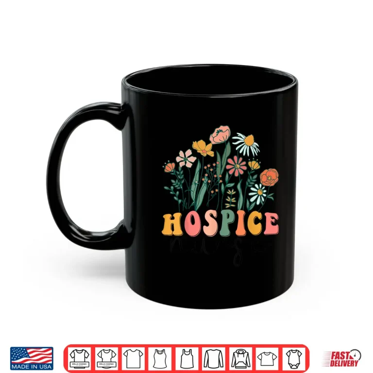 Mug Groovy Wildflower Hospice Nurse Tees Shirt