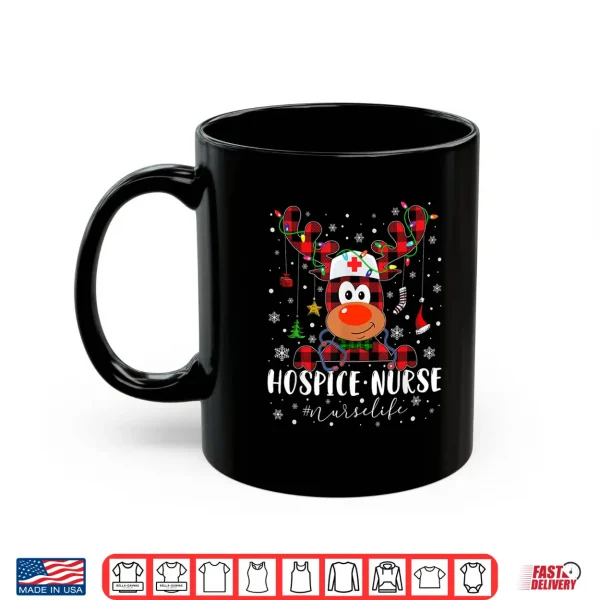 Mug Love Hospice Nurse Life Reindeer Nurse Christmas Pajama Shirt