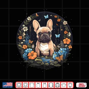 Design French Bulldog Mom Dog Lover Floral Dog Owner Women Shirt