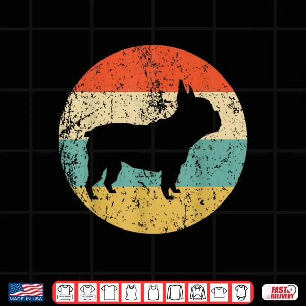 Design French Bulldog Shirt Retro French Bulldog Dog Shirt