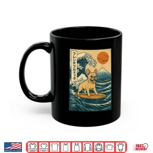 Mug French Bulldog Surfing Japanese Shirt