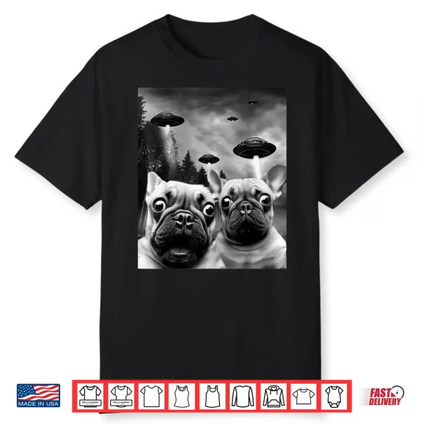 Frenchie Ufo Selfie Funny French Bulldog Alien Shirt