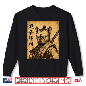 Sweatshirt Funny French Bulldog Samurai Dog Vintage Frenchie Shirt