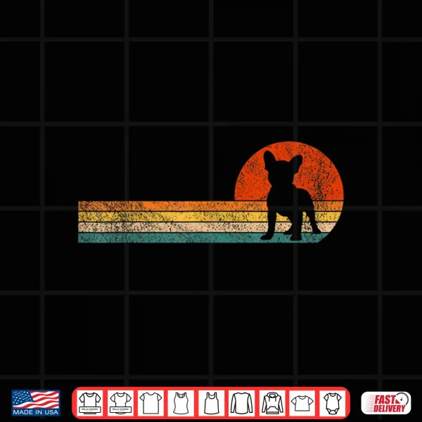 Design Funny Frenchie French Bulldog Owner Retro Vintage Shirt