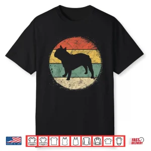 Circular Retro French Bulldog Owner Gift Frenchie Dad Mom Shirt