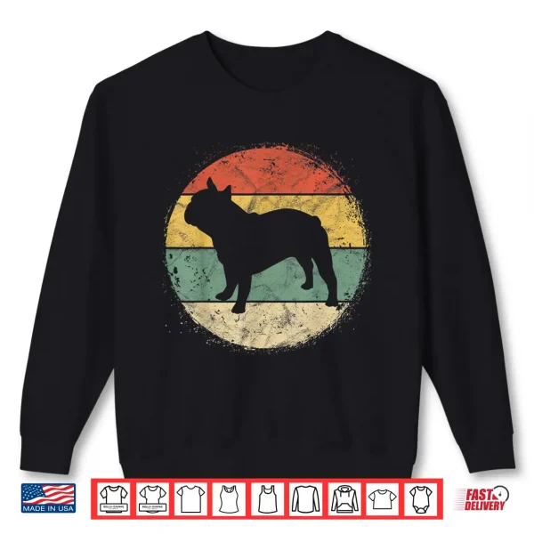 Sweatshirt Circular Retro French Bulldog Owner Gift Frenchie Dad Mom Shirt