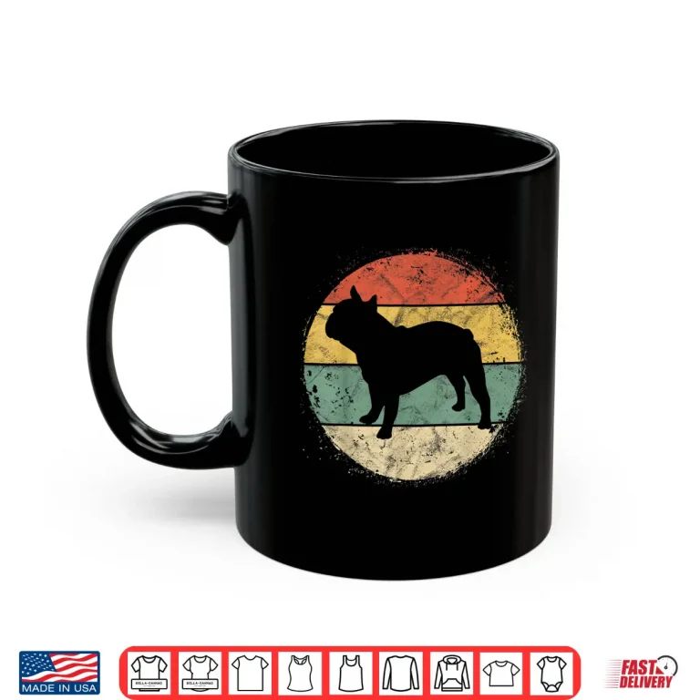 Mug Circular Retro French Bulldog Owner Gift Frenchie Dad Mom Shirt