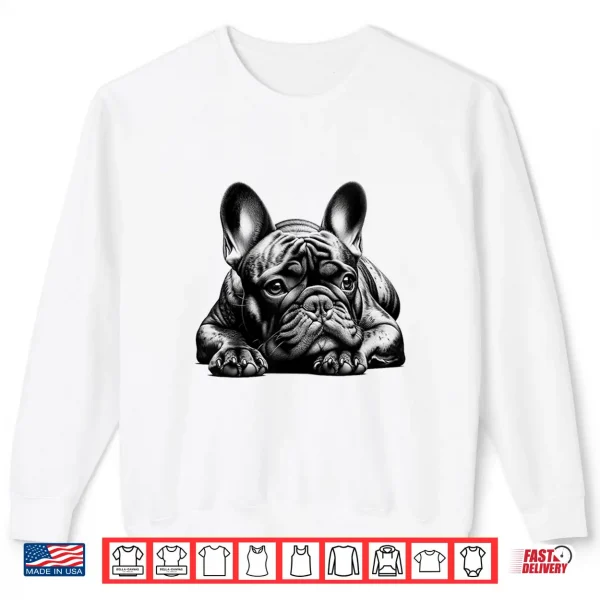 Sweatshirt Dreamy French Bulldog In Lying Pose Shirt