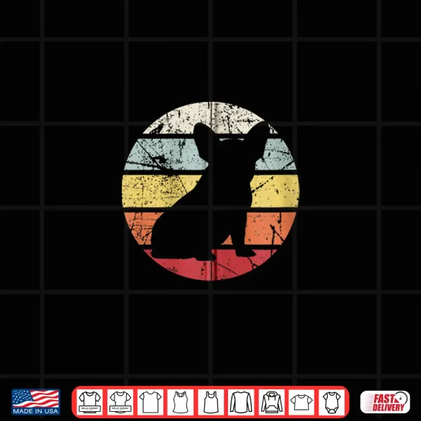 Design Fine Distressed Retro Vintage French Bulldog Pet Dog Mom Shirt